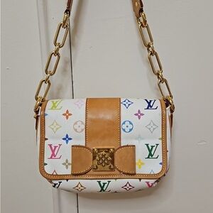 Louis Vuitton Colorful Monogram White Shoulder Bag
